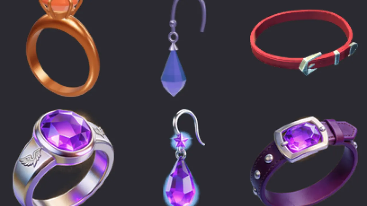 Rings, earrings and bracelets. The more evolved pieces gain shine, gems and finish.